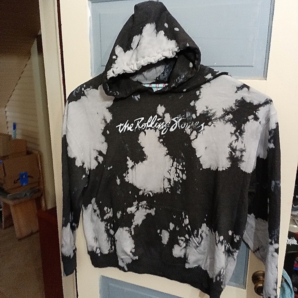 The Rolling Stones 2XL Hoodie pullover tie dye WN88